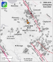 pleasant hill earthquake map