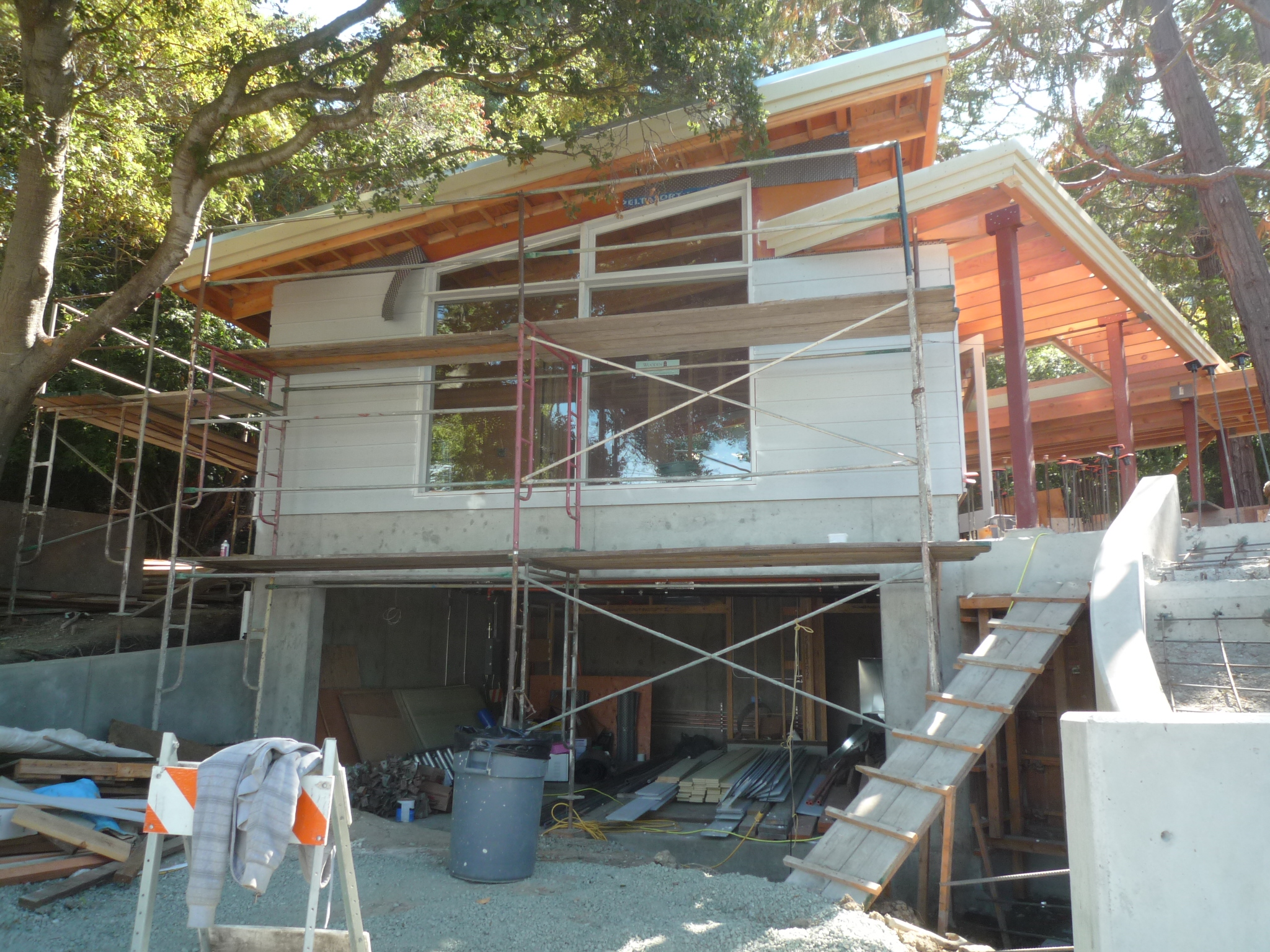 Subterranean Garage with Guest House Above